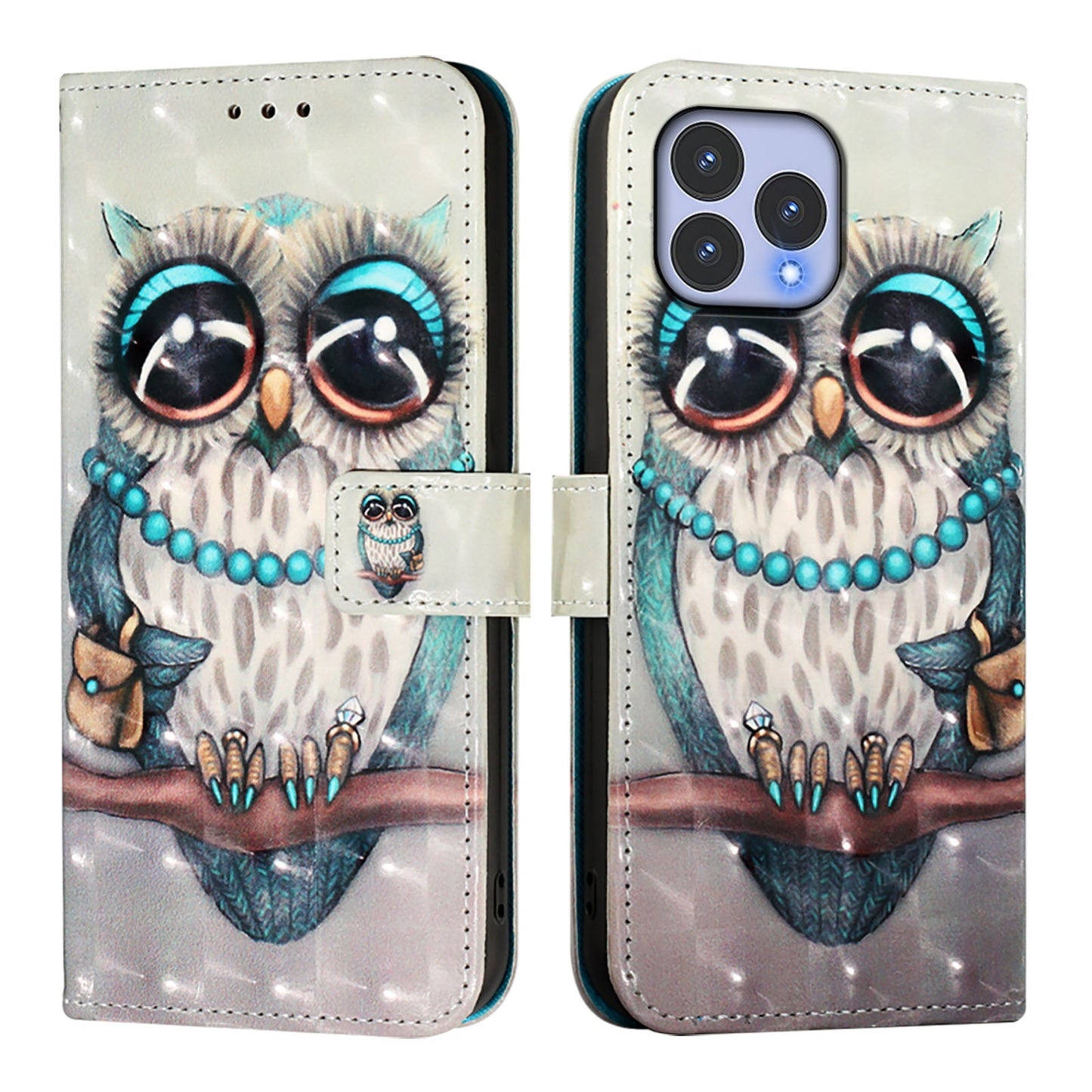 For Wiko T60 Leather Flip Phone Case with 3D Painted Design, Card Holder, Wallet & Stand Function - Durable Protection & Easy Access