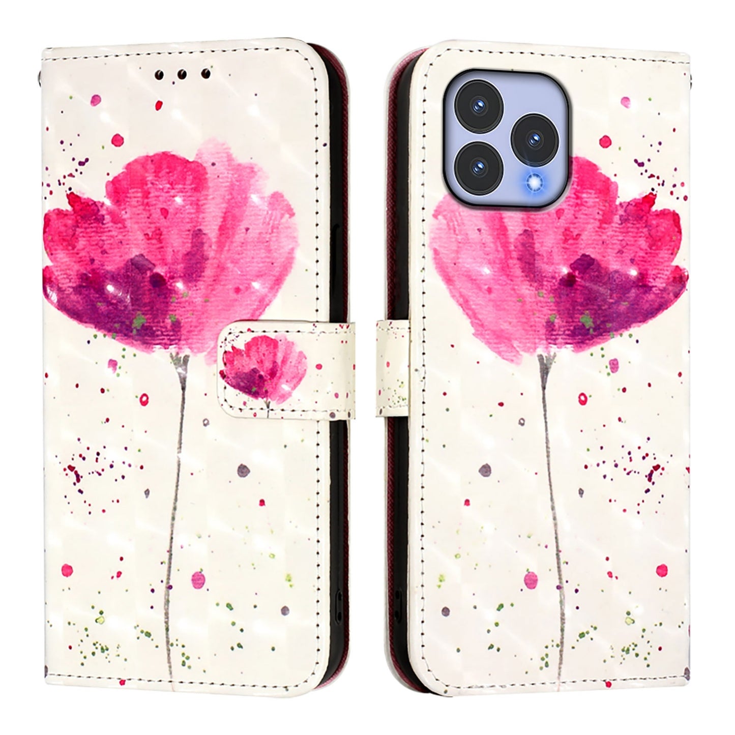 For Wiko T60 Leather Flip Phone Case with 3D Painted Design, Card Holder, Wallet & Stand Function - Durable Protection & Easy Access
