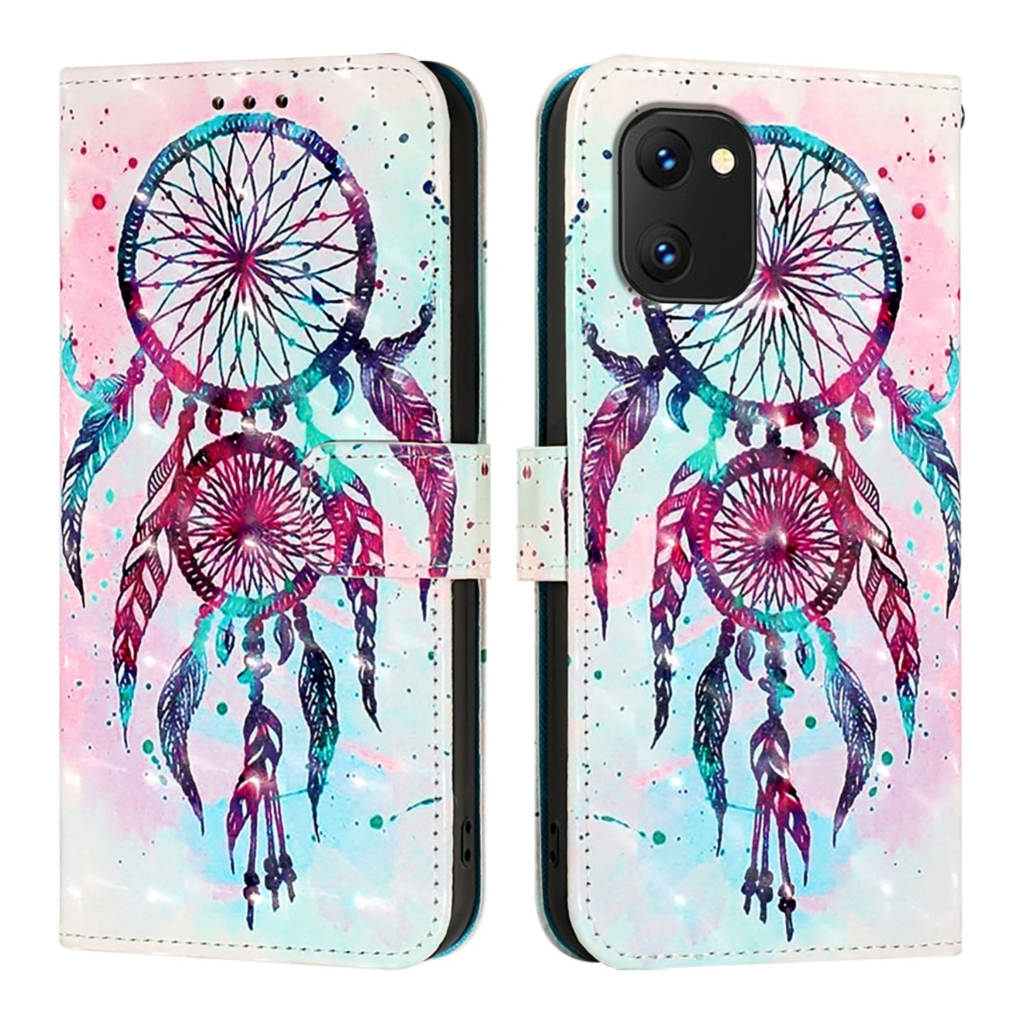 UMIDIGI Power 7S Leather Flip Phone Case with 3D Painted Design, Card Holder, Wallet & Stand Function - Durable Protection & Easy Access