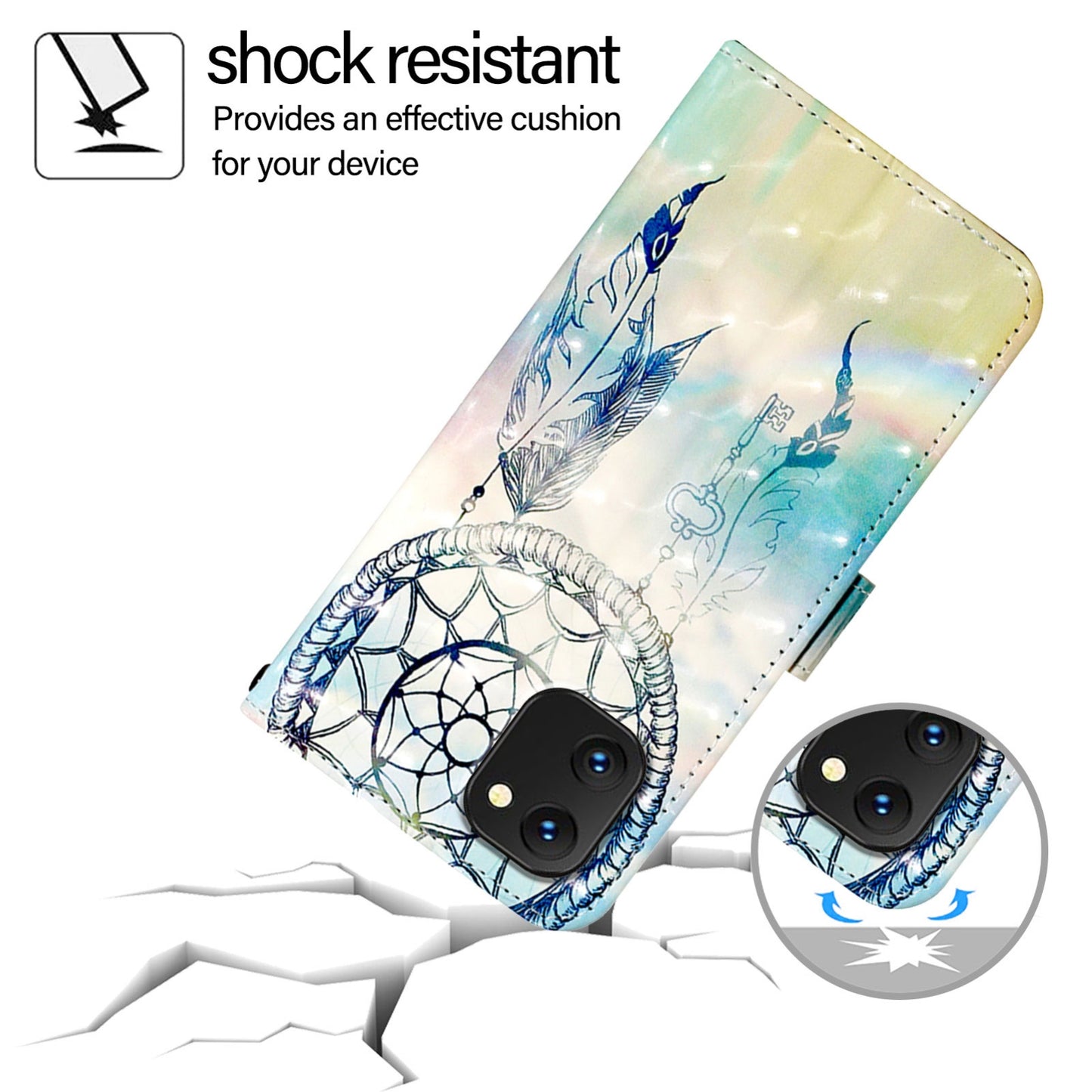 UMIDIGI Power 7S Leather Flip Phone Case with 3D Painted Design, Card Holder, Wallet & Stand Function - Durable Protection & Easy Access