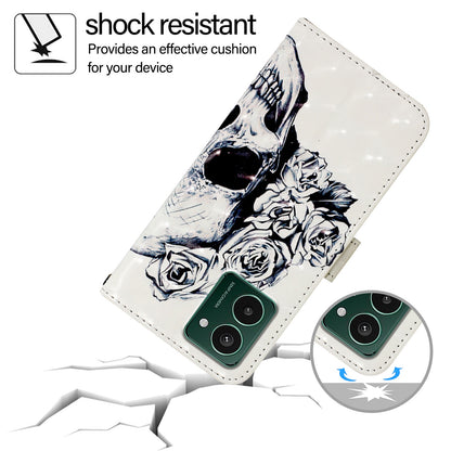 HMD Pulse Pro Leather Flip Phone Case with 3D Painted Design, Card Holder, Wallet & Stand Function - Durable Protection & Easy Access