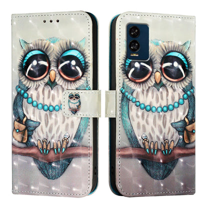 BLU View Speed 5G Leather Flip Phone Case with 3D Painted Design, Card Holder, Wallet & Stand Function - Durable Protection & Easy Access
