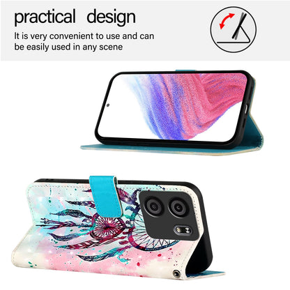 BLU View 5 Leather Flip Phone Case with 3D Painted Design, Card Holder, Wallet & Stand Function - Durable Protection & Easy Access