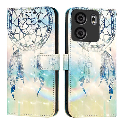BLU View 5 Leather Flip Phone Case with 3D Painted Design, Card Holder, Wallet & Stand Function - Durable Protection & Easy Access