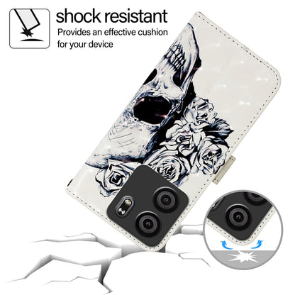 BLU View 5 Leather Flip Phone Case with 3D Painted Design, Card Holder, Wallet & Stand Function - Durable Protection & Easy Access