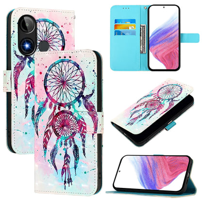 BLU C9 Leather Flip Phone Case with 3D Painted Design, Card Holder, Wallet & Stand Function - Durable Protection & Easy Access
