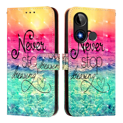 BLU C9 Leather Flip Phone Case with 3D Painted Design, Card Holder, Wallet & Stand Function - Durable Protection & Easy Access