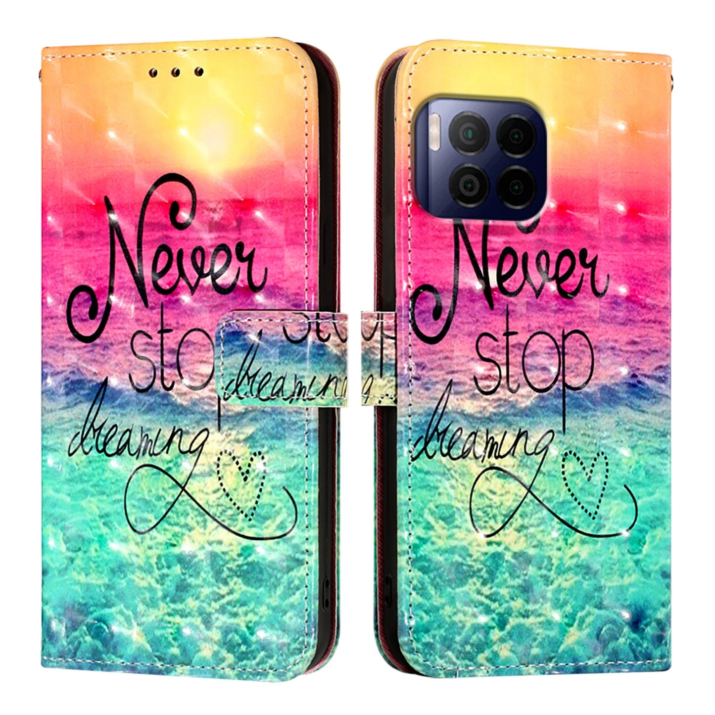 T-Mobile REVVL 7 Pro Leather Flip Phone Case with 3D Painted Design, Card Holder, Wallet & Stand Function - Durable Protection & Easy Access