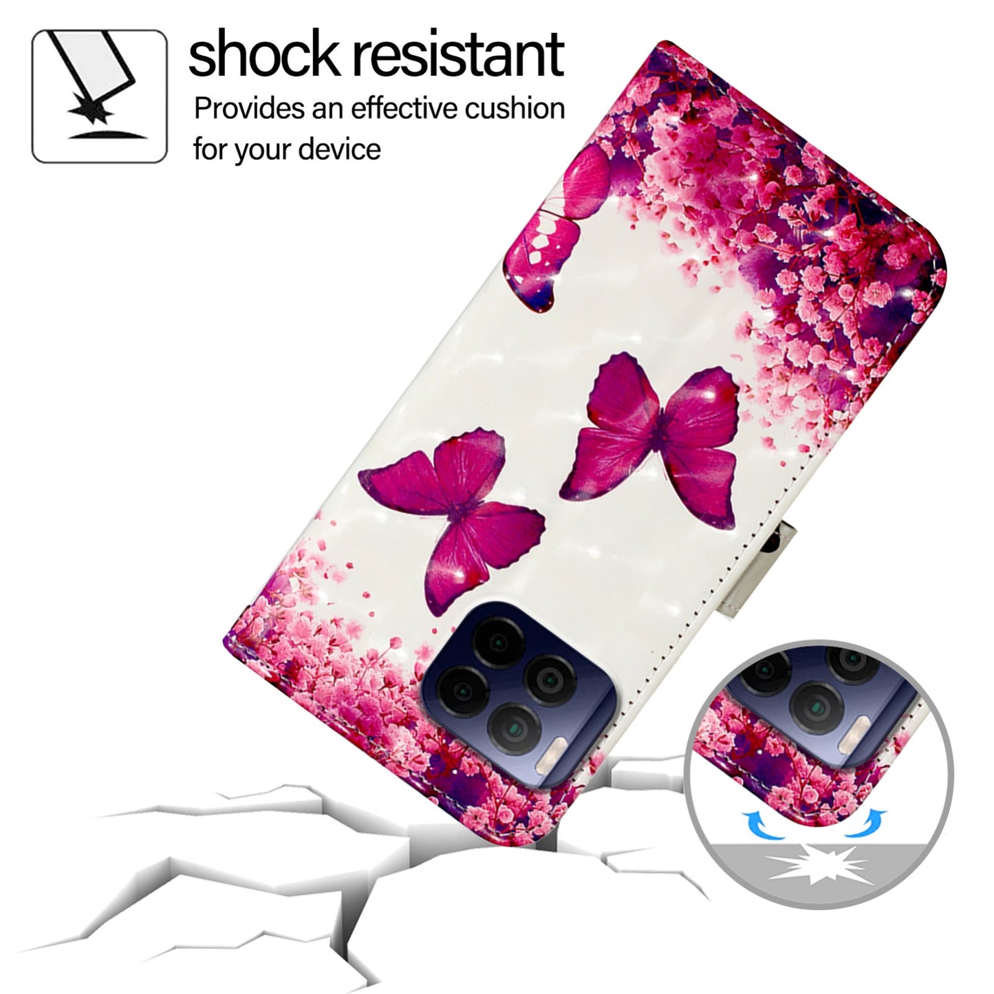 T-Mobile REVVL 7 Pro Leather Flip Phone Case with 3D Painted Design, Card Holder, Wallet & Stand Function - Durable Protection & Easy Access