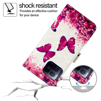 T-Mobile REVVL 7 Pro Leather Flip Phone Case with 3D Painted Design, Card Holder, Wallet & Stand Function - Durable Protection & Easy Access