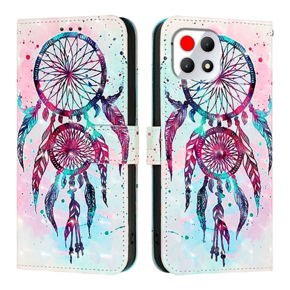 T-Mobile REVVL 7 Leather Flip Phone Case with 3D Painted Design, Card Holder, Wallet & Stand Function - Durable Protection & Easy Access