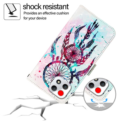 T-Mobile REVVL 7 Leather Flip Phone Case with 3D Painted Design, Card Holder, Wallet & Stand Function - Durable Protection & Easy Access