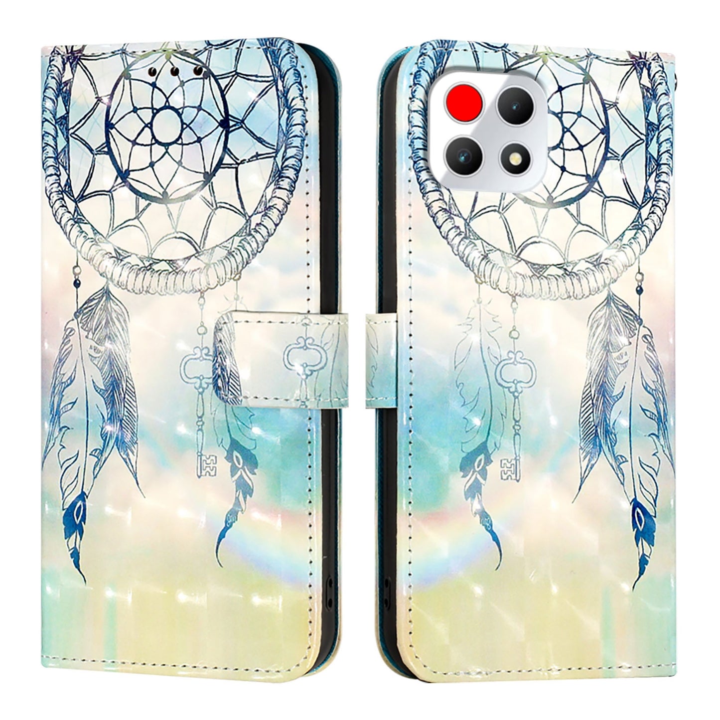 T-Mobile REVVL 7 Leather Flip Phone Case with 3D Painted Design, Card Holder, Wallet & Stand Function - Durable Protection & Easy Access