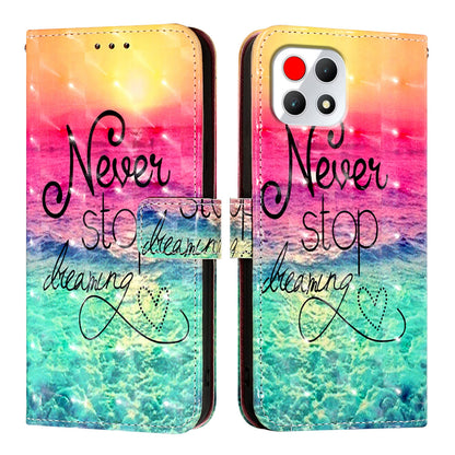 T-Mobile REVVL 7 Leather Flip Phone Case with 3D Painted Design, Card Holder, Wallet & Stand Function - Durable Protection & Easy Access