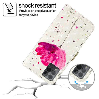 T-Mobile REVVL 6x Pro Leather Flip Phone Case with 3D Painted Design, Card Holder, Wallet & Stand Function - Durable Protection & Easy Access