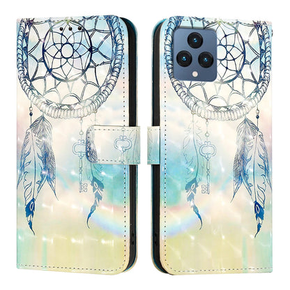 T-Mobile REVVL 6x Leather Flip Phone Case with 3D Painted Design, Card Holder, Wallet & Stand Function - Durable Protection & Easy Access