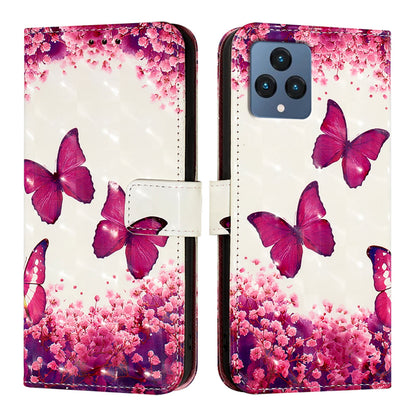 T-Mobile REVVL 6 Leather Flip Phone Case with 3D Painted Design, Card Holder, Wallet & Stand Function - Durable Protection & Easy Access