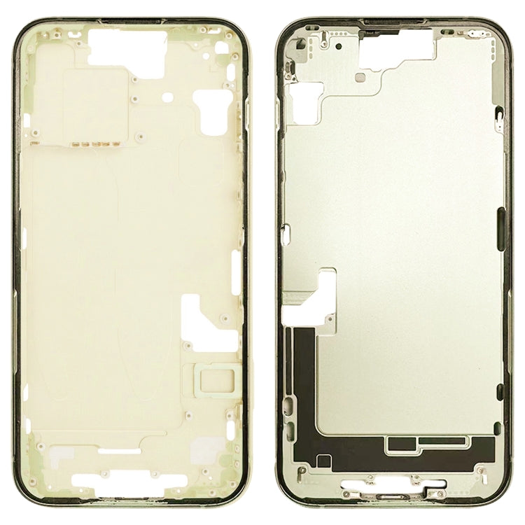iPhone 15 Replacement Middle Frame Bezel Plate with Side Keys & Card Tray (CE EU Version, Yellow)