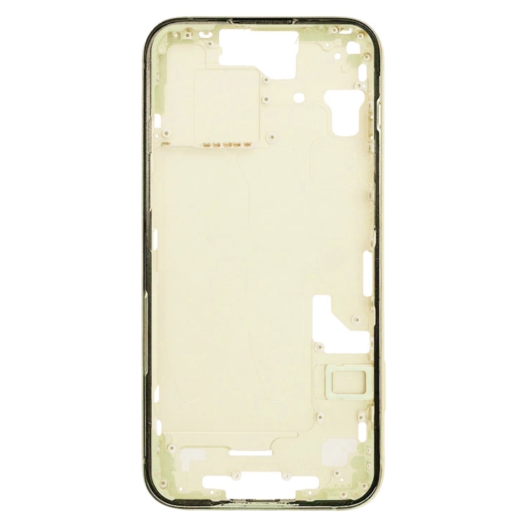 iPhone 15 Replacement Middle Frame Bezel Plate with Side Keys & Card Tray (CE EU Version, Yellow)