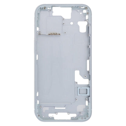 iPhone 15 Middle Frame Bezel Plate with Side Keys & Card Tray Replacement (CE EU Version, Blue)