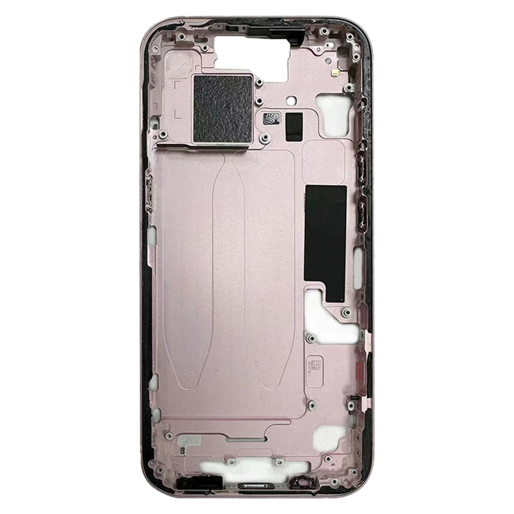 iPhone 15 Replacement Middle Frame Bezel Plate with Side Keys & Card Tray (CE EU Version, Pink)
