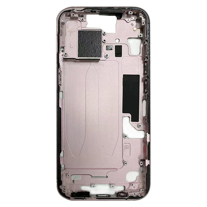 iPhone 15 Replacement Middle Frame Bezel Plate with Side Keys & Card Tray (CE EU Version, Pink)