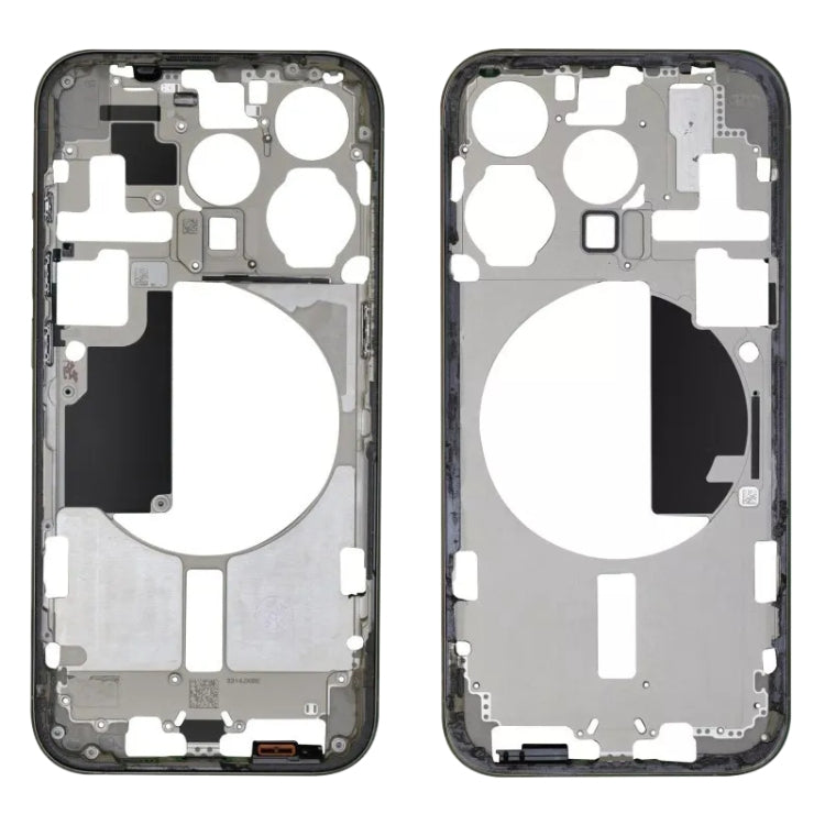 iPhone 15 Pro Replacement Middle Frame Bezel Plate with Side Keys & Card Tray (China Version, Black)