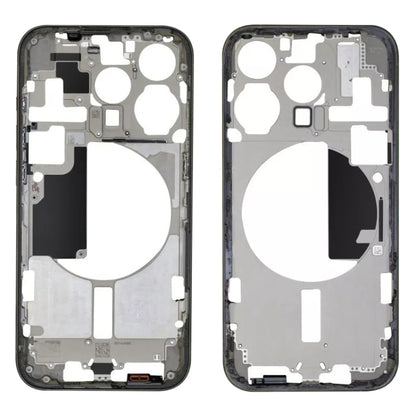 iPhone 15 Pro Replacement Middle Frame Bezel Plate with Side Keys & Card Tray (China Version, Black)