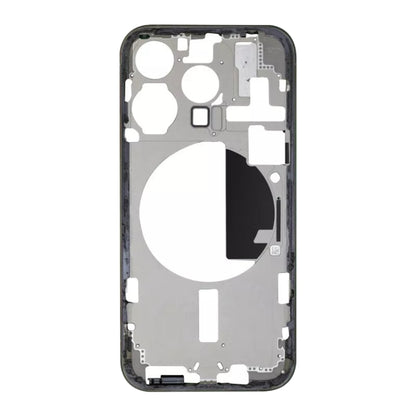 iPhone 15 Pro Replacement Middle Frame Bezel Plate with Side Keys & Card Tray (China Version, Black)