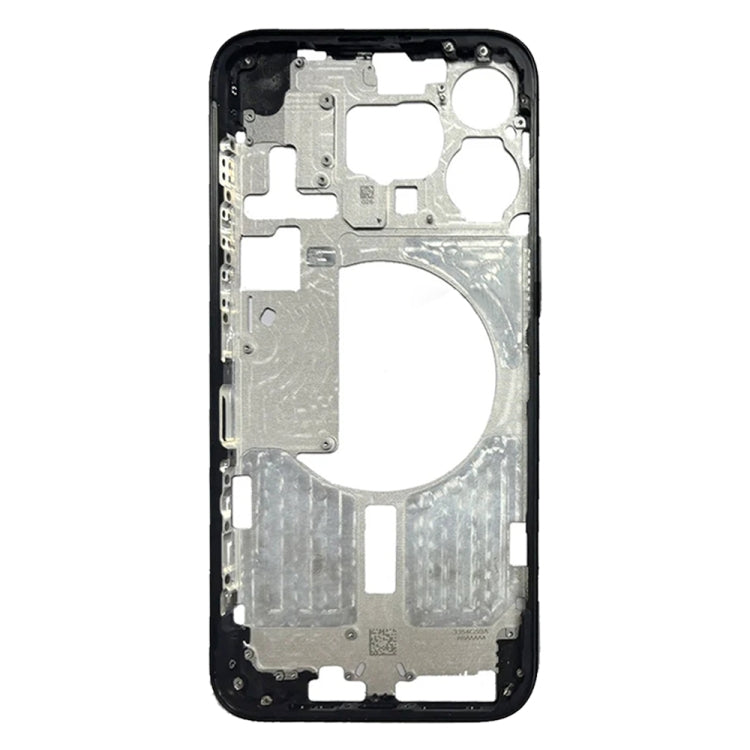 iPhone 15 Pro Max Middle Frame Bezel Plate with Side Keys & Card Tray (China Version, Black) - Replacement Part