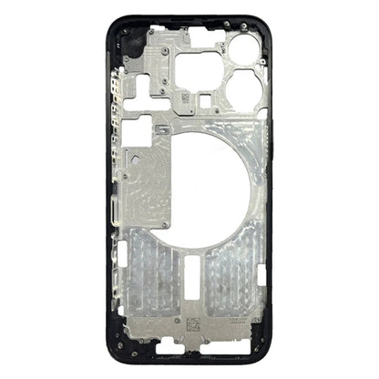 iPhone 15 Pro Max Middle Frame Bezel Plate with Side Keys & Card Tray (China Version, Black) - Replacement Part