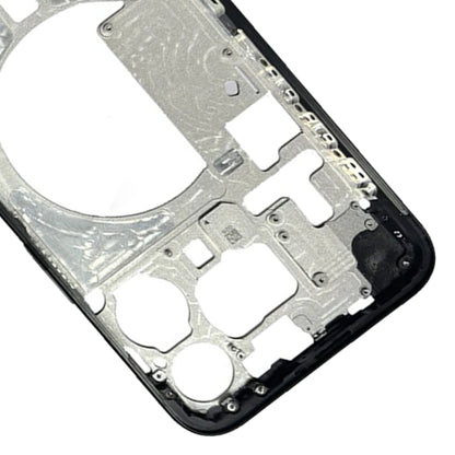 iPhone 15 Pro Max Middle Frame Bezel Plate with Side Keys & Card Tray (China Version, Black) - Replacement Part