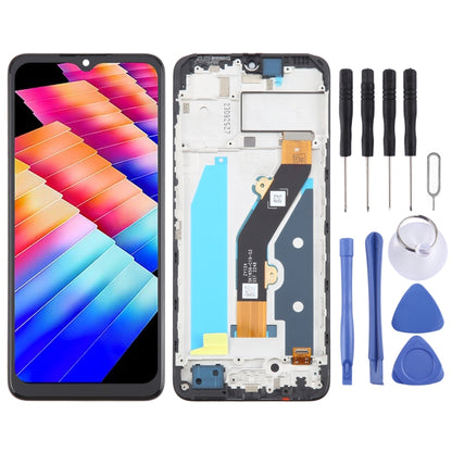 Infinix Hot 30i X669 OEM LCD Screen Digitizer Assembly with Frame - Complete Replacement Part