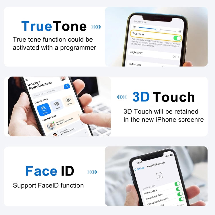iPhone XS HD Incell LCD Screen Replacement Assembly - Touch Digitizer, Test Before Installation