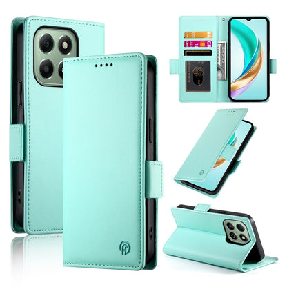 Honor X6b Magnetic Leather Wallet Case with Card Slots, Stand Function & Full Protection