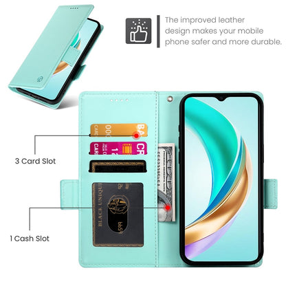 Honor X6b Magnetic Leather Wallet Case with Card Slots, Stand Function & Full Protection