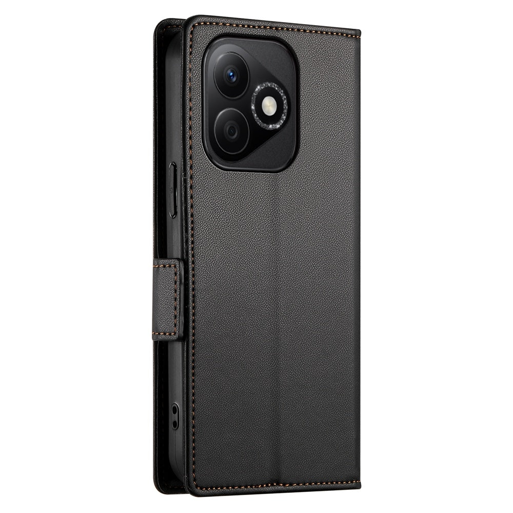 Honor X60i Magnetic Leather Wallet Case with Card Slots, Stand Function & Full Protection