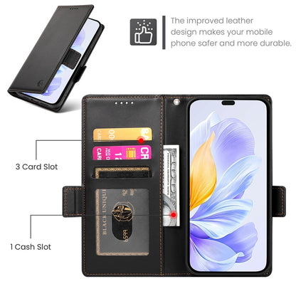 Honor X60i Magnetic Leather Wallet Case with Card Slots, Stand Function & Full Protection