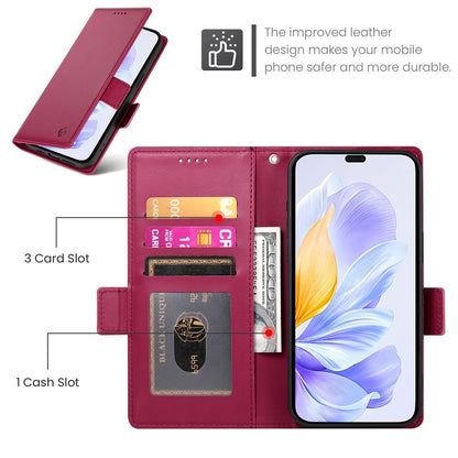 Honor X60i Magnetic Leather Wallet Case with Card Slots, Stand Function & Full Protection