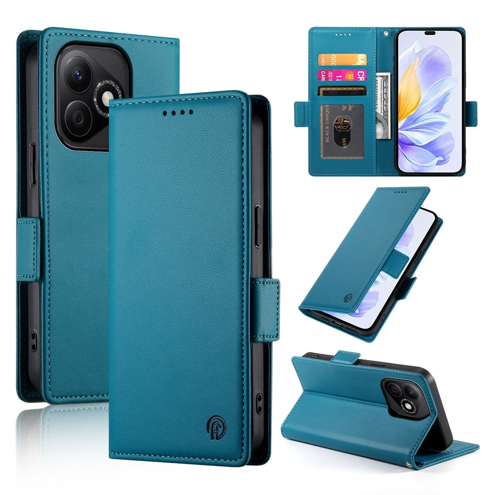 Honor X60i Magnetic Leather Wallet Case with Card Slots, Stand Function & Full Protection