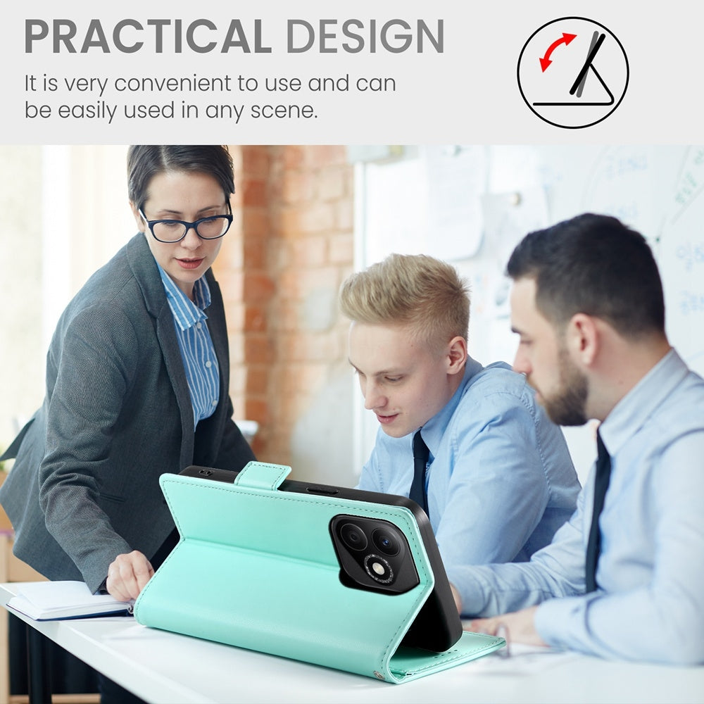 Honor X60i Magnetic Leather Wallet Case with Card Slots, Stand Function & Full Protection