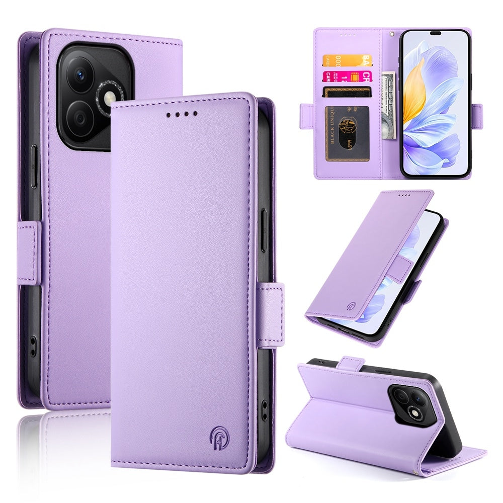 Honor X60i Magnetic Leather Wallet Case with Card Slots, Stand Function & Full Protection