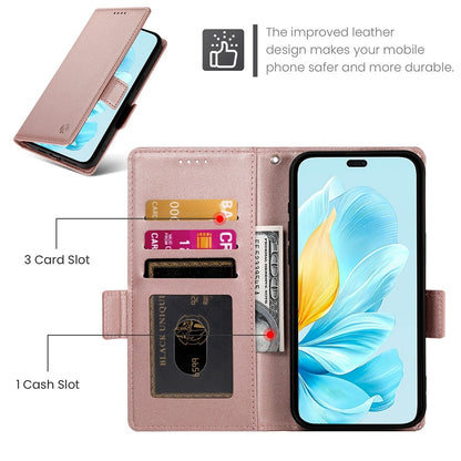 Honor 200 Lite Magnetic Leather Wallet Case with Card Slots, Stand Function & Full Protection