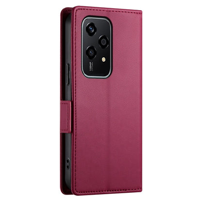 Honor 200 Lite Magnetic Leather Wallet Case with Card Slots, Stand Function & Full Protection