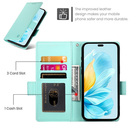 Honor 200 Lite Magnetic Leather Wallet Case with Card Slots, Stand Function & Full Protection
