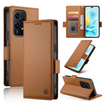 Honor 200 Lite Magnetic Leather Wallet Case with Card Slots, Stand Function & Full Protection