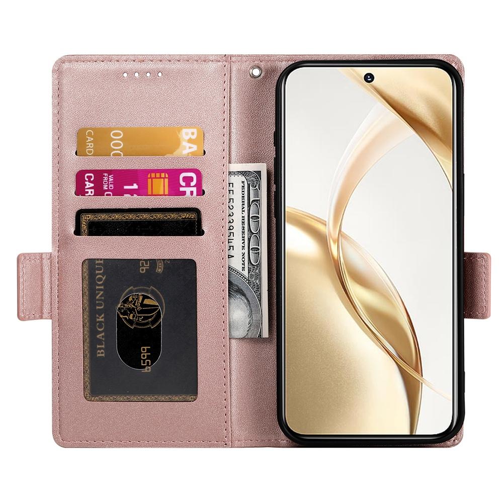 Honor 300 Pro Magnetic Leather Wallet Case with Card Slots, Stand Function & Full Protection