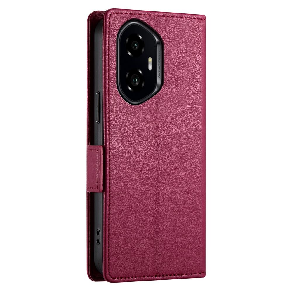 Honor 300 Pro Magnetic Leather Wallet Case with Card Slots, Stand Function & Full Protection