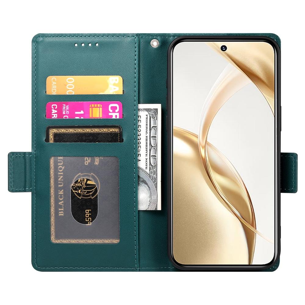 Honor 300 Pro Magnetic Leather Wallet Case with Card Slots, Stand Function & Full Protection