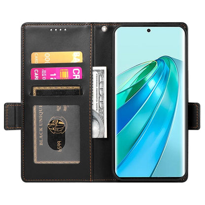Honor X9c Global Magnetic Leather Wallet Case with Card Slots, Stand Function & Full Protection
